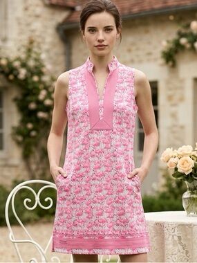 Simply Southern Pink Flamingo Print Sleeveless Mini Dress